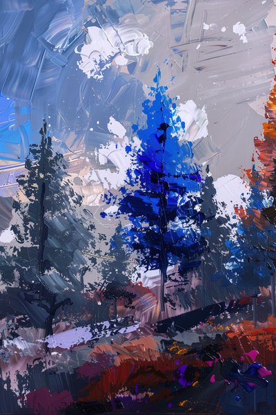 Beautiful Landscape with a Forest by F. Abderrahim
