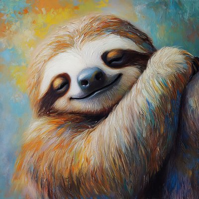 A Happy Peaceful Sloth by F. Abderrahim