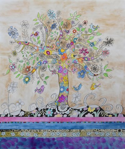Hippie Tree by Marys Watercolors