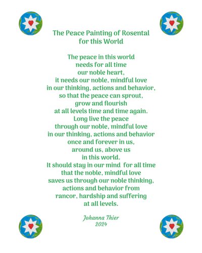 The Peace Painting of Rosental for this World by Johanna Thier