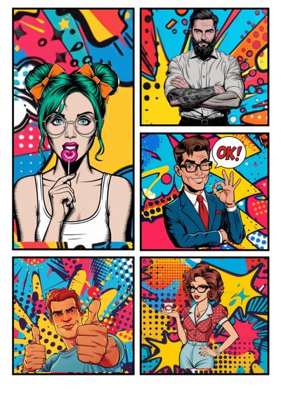 Popart Comic "OK" by Mario Witt
