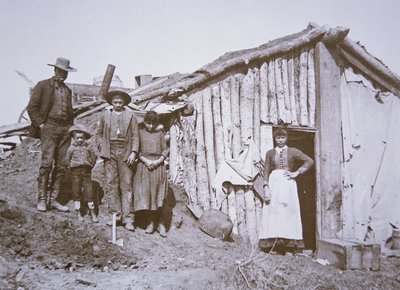 African American settlers with homestead claim by A.P. Swearingen