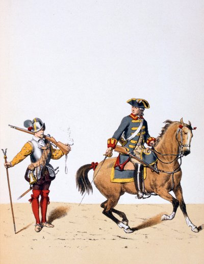 French Royal Troops, c1750 by A. Lemercier
