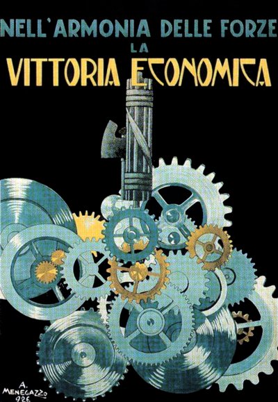 Italian Fascist Party Manifesto Propaganda Poster by A. Menegazzo