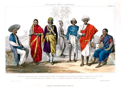 Caucasian Race, Hindus by A. Portier