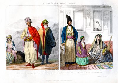 Caucasian Race, Kurds and Persians by A. Portier