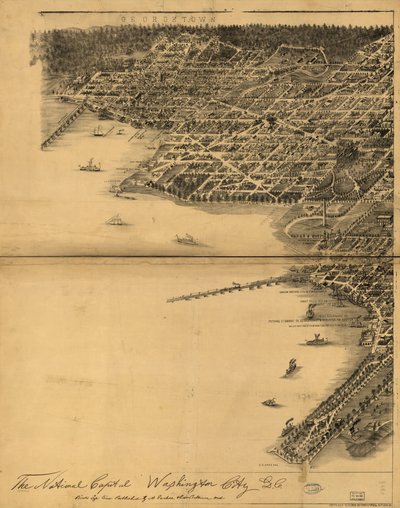 The National Capital, Washington City, D.C. by A. Sachse and Co.