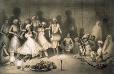Dance of Nautch Girls, pub. 1858 by A. Soltykoff