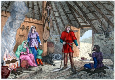 Interior of a Gaulish House by A Tauxier