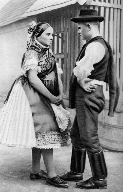 A Young Slovak Couple, Hungary by A. W. Cutler