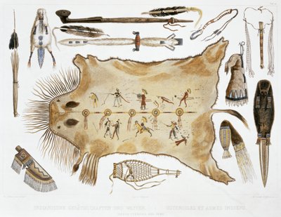 Indian Utensils and Arms, 1843 by A Zschokke