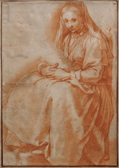 Seated Woman with Child by Abraham Bloemaert