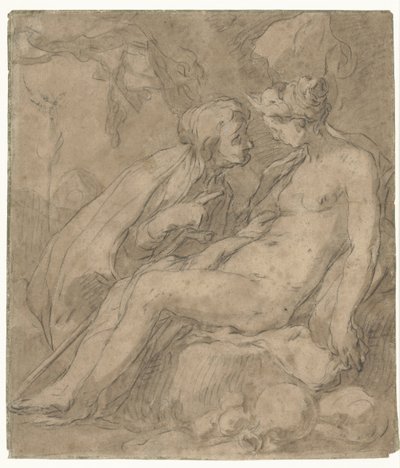 Vertumnus and Pomona (?) by Abraham Bloemaert