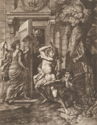 Hercules before the Temple of Janus by Abraham Blooteling