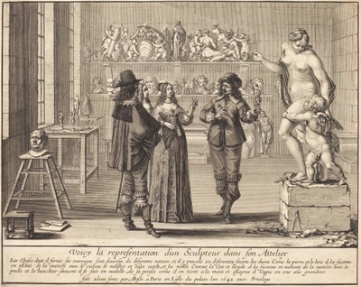 A Sculptor in His Atelier by Abraham Bosse