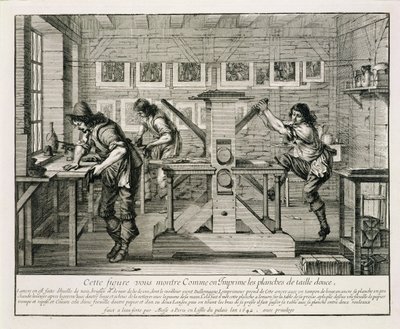 French Printing Press by Abraham Bosse