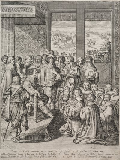 Louis XIII Receiving a Deputation of Magistrates by Abraham Bosse