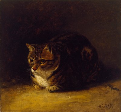 Study of a Cat by Abraham Cooper