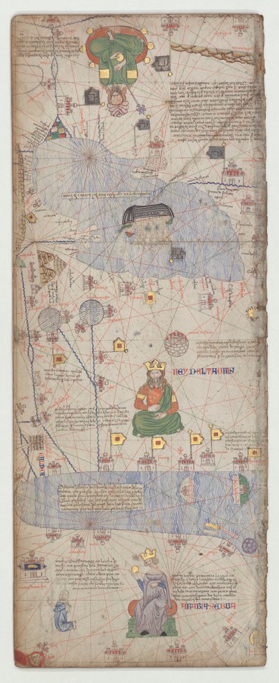 Catalan Atlas, Sheet 9, 1375 by Abraham Cresques