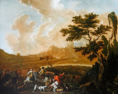 A Hunting Party by Abraham Danielsz. Hondius