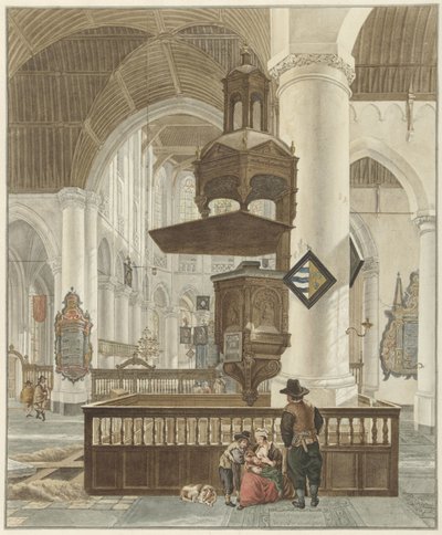 The Great Church in The Hague by Abraham Delfos