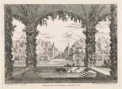 Garden with Bath (series title: Architectural Gardens) by Abraham Genoels