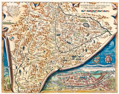 Salzburg, Austria by Abraham Ortelius
