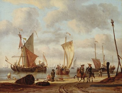 Shipping at Anchor by Abraham Storck