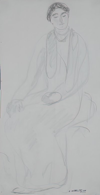 Seated Woman by Abraham Walkowitz