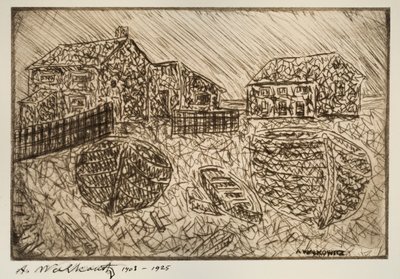 Untitled One of Six Prints by Abraham Walkowitz