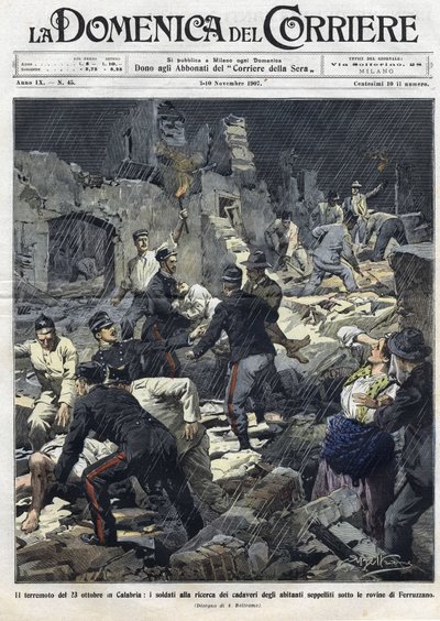 Earthquake of October 23 by Achille Beltrame