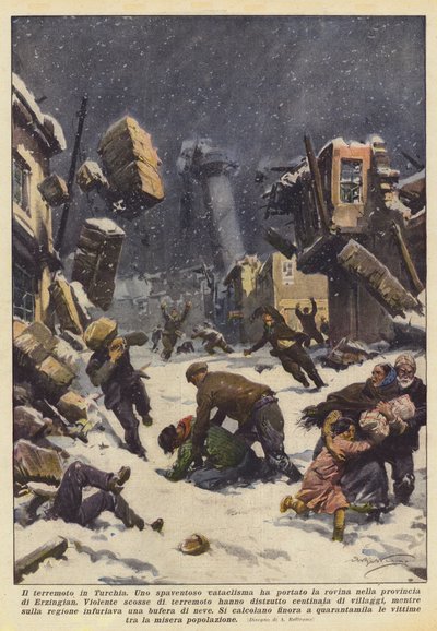 The Earthquake in Turkey by Achille Beltrame