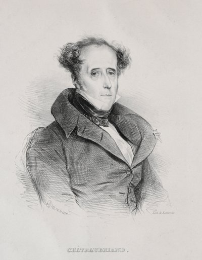 François René Auguste Vicomte de Chateaubriand by Achille Devéria