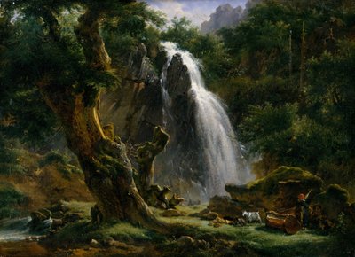 Waterfall at Mont-Dore, 1818 by Achille Etna Michallon