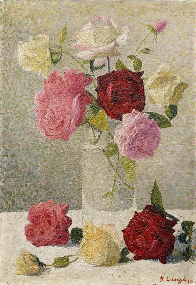 Roses in a Vase by Achille Lauge