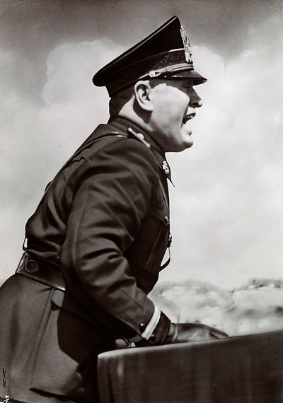 Mussolini Making a Speech by Achille Villani