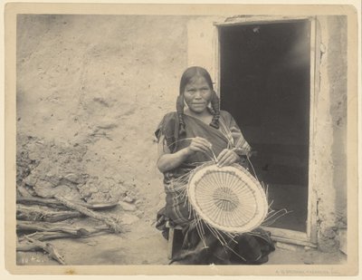 Hopi Towns, Basket Maker by Adam Clark “A. C.” Vroman