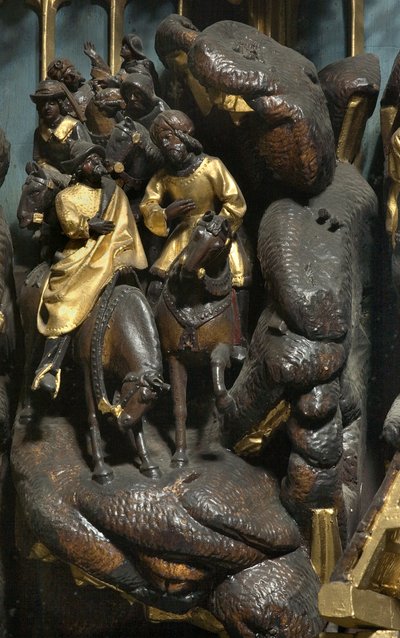 Adoration of the Magi (detail) by Adam Kraft