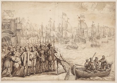Christian II Leaves Copenhagen in 1523 by Adam Willaerts