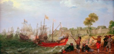 A Dutch Squadron Attacks a Spanish Fortress by Adam Willaerts