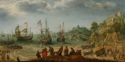Ships off a Rocky Coast, 1621 by Adam Willaerts