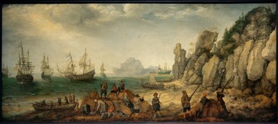 Wild Goat Hunt on a Rocky Seashore by Adam Willarts