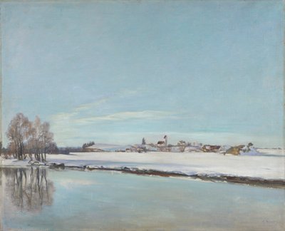 Winter Landscape (Landscape in Dachau) by Adolf Holzel