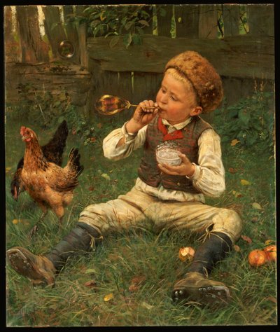 Blowing Bubbles by Adolf Lins