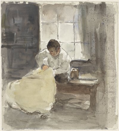 Seamstress by Adolf le Comte