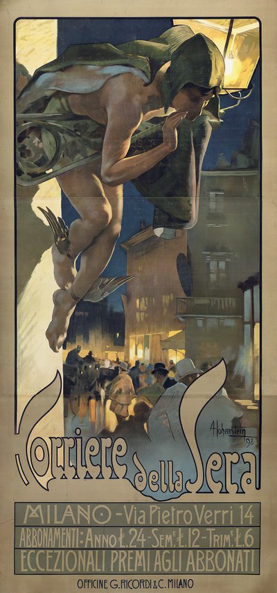 Corriere della Sera by Adolfo Hohenstein
