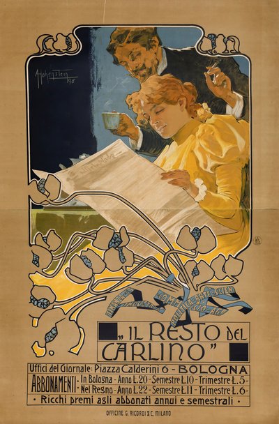 Il Resto del Carlino, 1898 by Adolfo Hohenstein