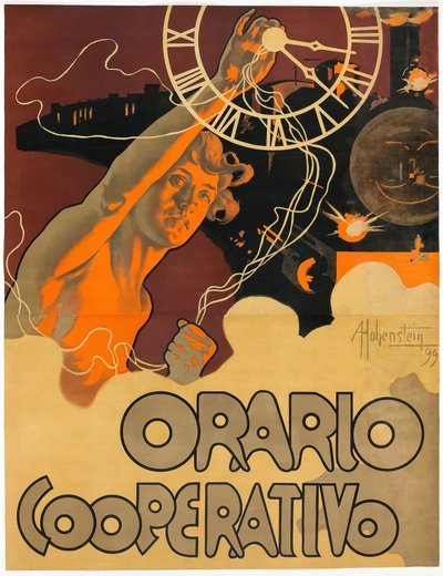 Orario Cooperativo, 1899 by Adolfo Hohenstein