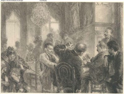 The Card Game by Adolph Menzel