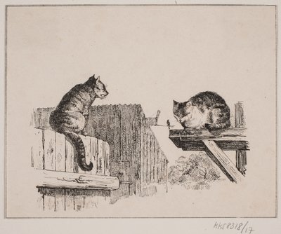 The Two Cats by Johan Adolph Kittendorff